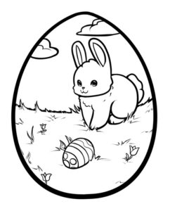 Рисунок Зайки На Пасхальном Яйце - Папины Сказки